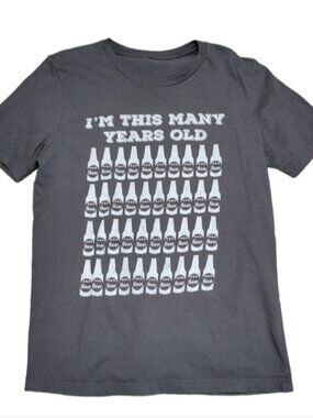 Birthday shirt Size Medium Gray